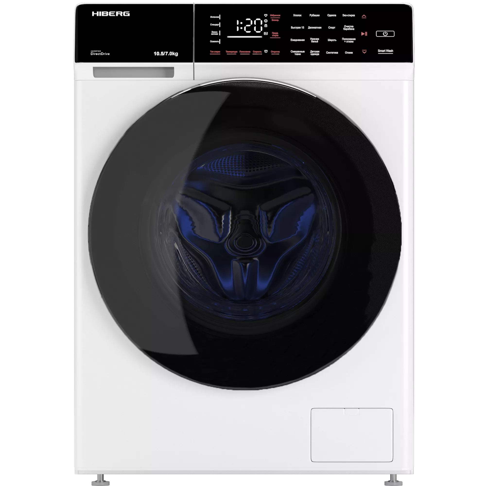 Стиральная машина с сушкой hiberg I-DDQ10 - 10714 W RU